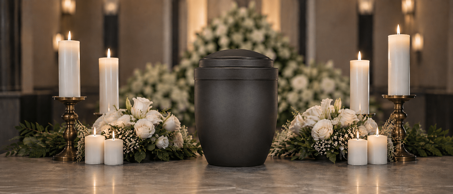 Urna funeraria metálica para artículos funerarios a medida