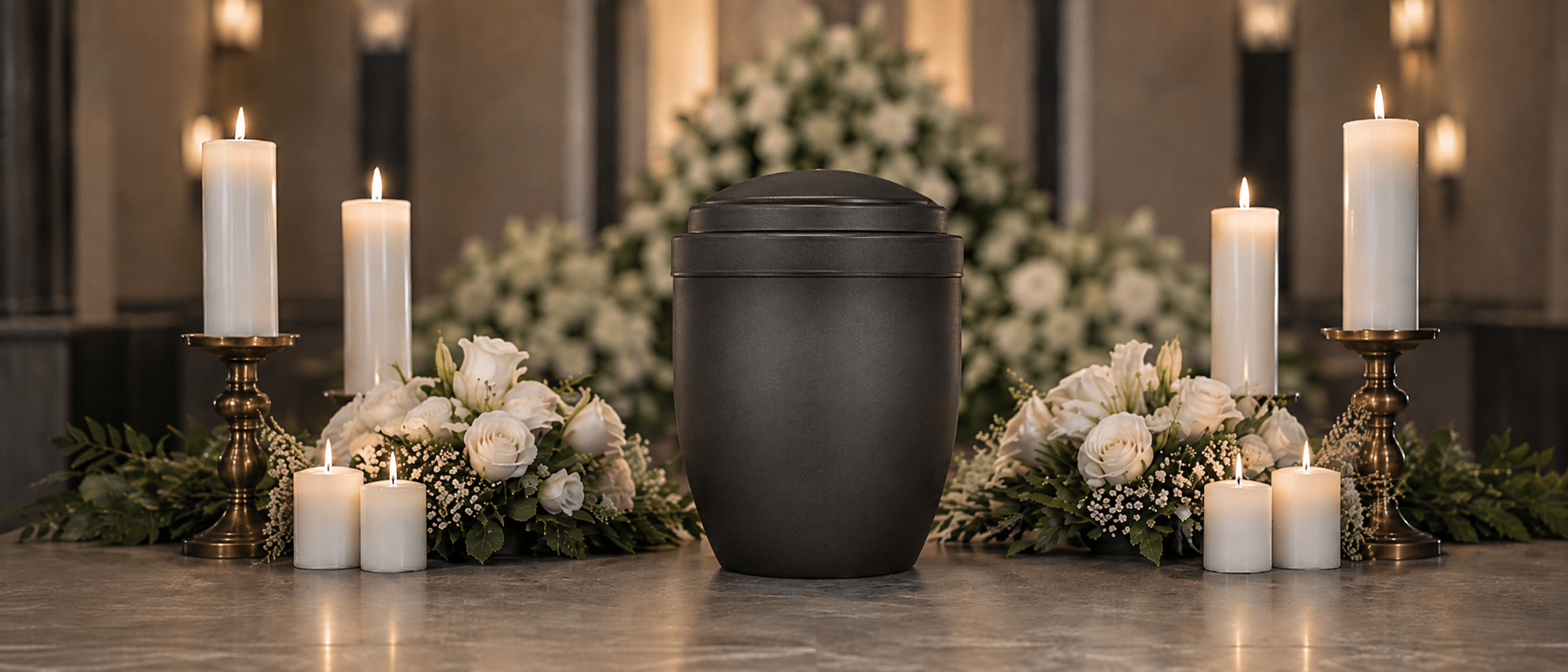 Urna funeraria metálica para artículos funerarios a medida